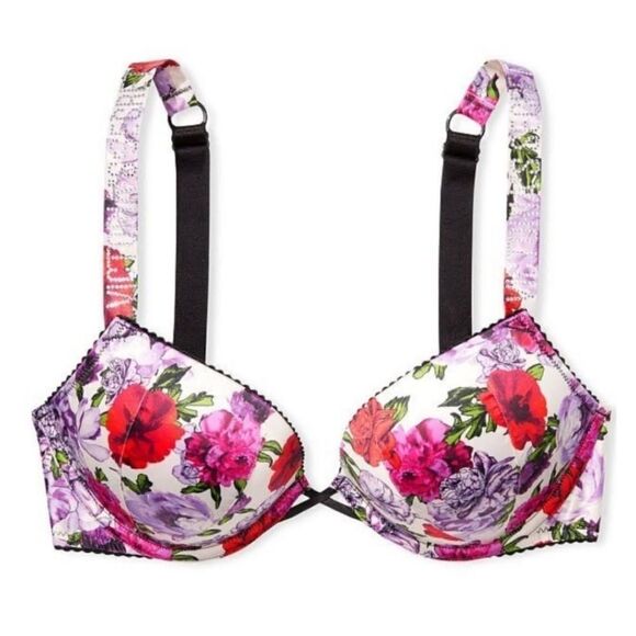 Victorias Secret Very Sexy Rhinestone Bombshell Add-2-Cups Bra & V string Set - Picture 3 of 9